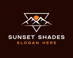 Mountain Explorer Sunset logo design