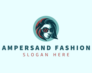 Woman Fashion Sunglasses logo design