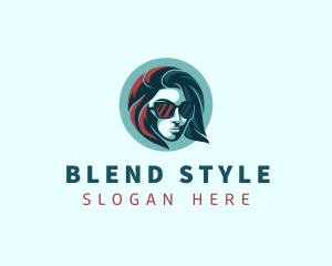 Woman Fashion Sunglasses logo design