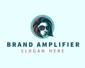 Woman Fashion Sunglasses logo design