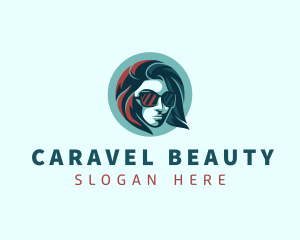 Woman Fashion Sunglasses logo design