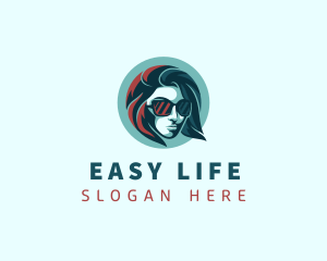 Woman Fashion Sunglasses logo design