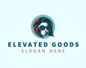 Woman Fashion Sunglasses logo design