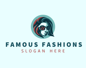 Woman Fashion Sunglasses logo design