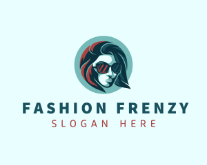 Woman Fashion Sunglasses logo design