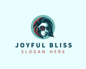 Woman Fashion Sunglasses logo design