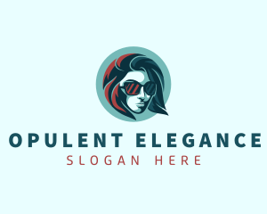 Woman Fashion Sunglasses logo design