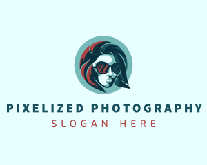 Woman Fashion Sunglasses logo design