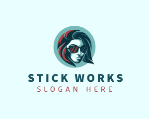 Woman Fashion Sunglasses logo design