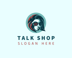 Woman Fashion Sunglasses logo design