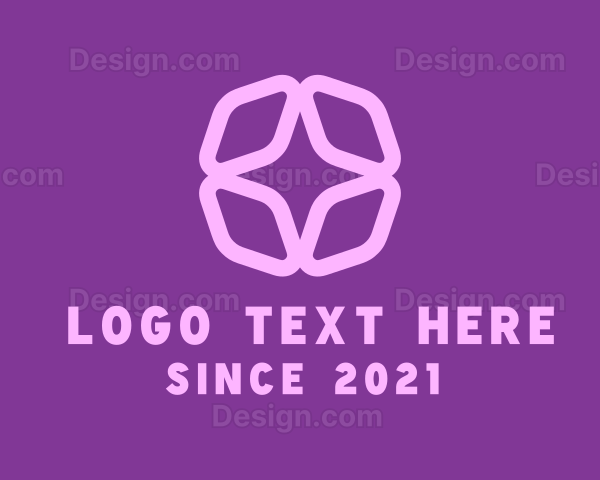 Geometric Flower Decoration Logo