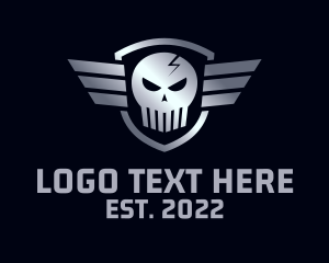 Rpg - Metal Skull Wing Defense logo design