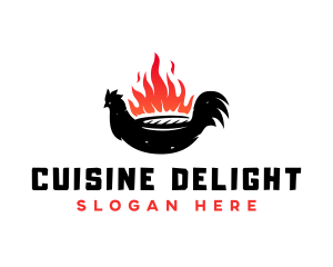 Grill Barbecue Chicken logo design