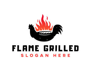 Grill Barbecue Chicken logo design