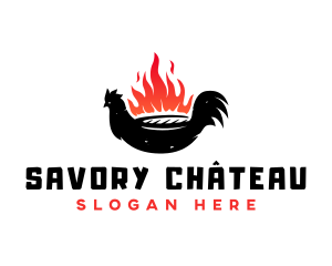 Grill Barbecue Chicken logo design