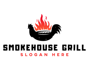 Grill Barbecue Chicken logo design