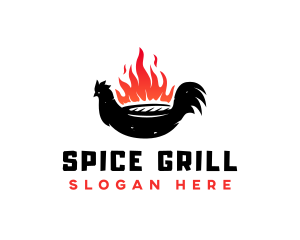 Grill Barbecue Chicken logo design