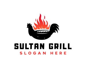 Grill Barbecue Chicken logo design