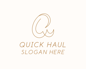 Business Calligraphy Letter Q logo design