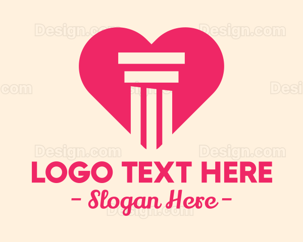 Pink Pillar Heart Logo