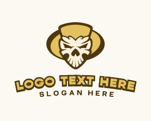 Scary Skull Head logo