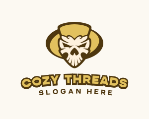 Scary Skull Head logo design