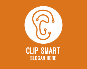 Digital Circuit Ear logo design