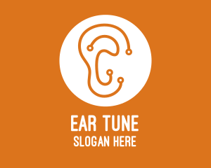 Digital Circuit Ear logo design