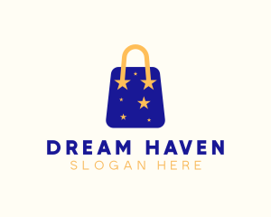 Starry Shopping Bag logo design