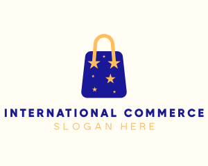 Starry Shopping Bag logo design