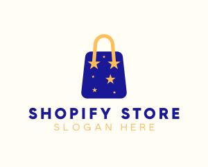 Starry Shopping Bag logo design