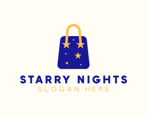 Starry Shopping Bag logo design