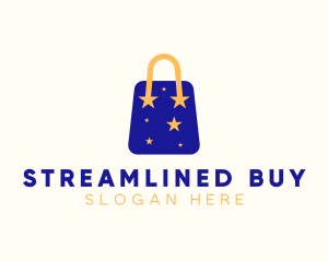 Starry Shopping Bag logo design