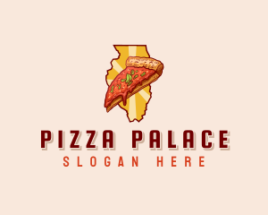 Illinois Pizza Snack logo design