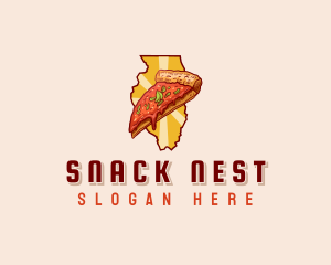 Illinois Pizza Snack logo design