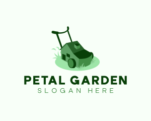 Lawn Mower Grass Cutter logo design