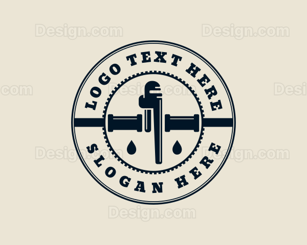 Droplet Pipe Handyman Tool Logo