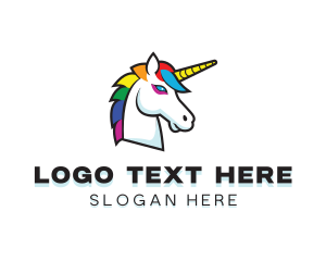 Mythical Unicorn Creature logo