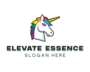 Mythical Unicorn Creature Logo