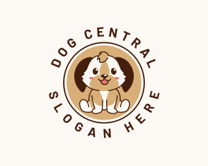 Cute Dog Grooming logo design