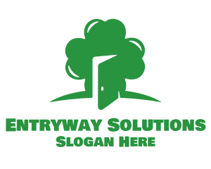 Green Cloverleaf Door logo design