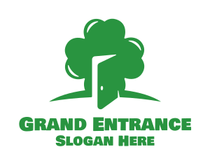 Green Cloverleaf Door logo design