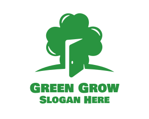 Green Cloverleaf Door logo design