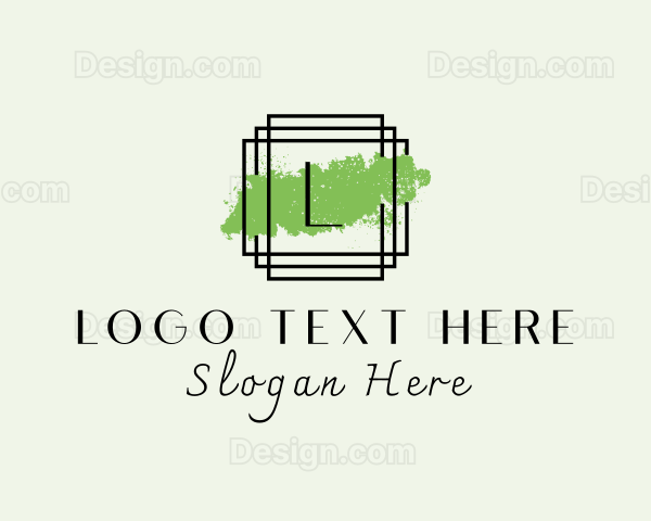 Elegant Paintbrush Frame Logo