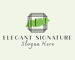 Elegant Paintbrush Frame logo design