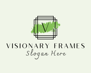 Elegant Paintbrush Frame logo design