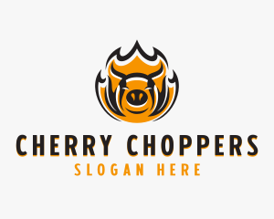 Pork BBQ Grill  logo design