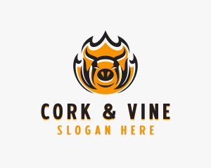 Pork BBQ Grill  logo design