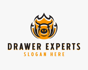 Pork BBQ Grill  logo design