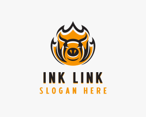 Pork BBQ Grill  logo design